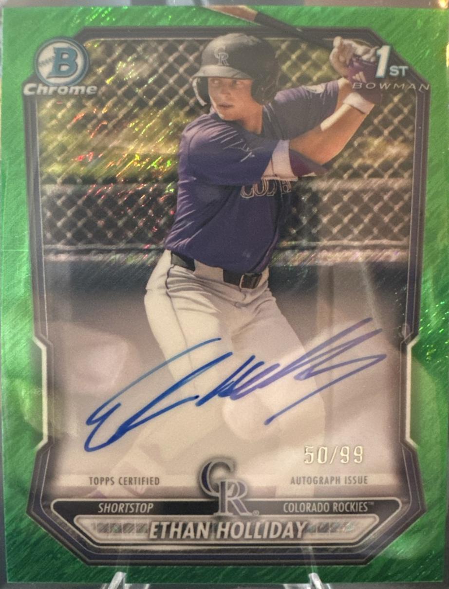 Ethan Holliday [Green Shimmer Refractor] #CPA-EH