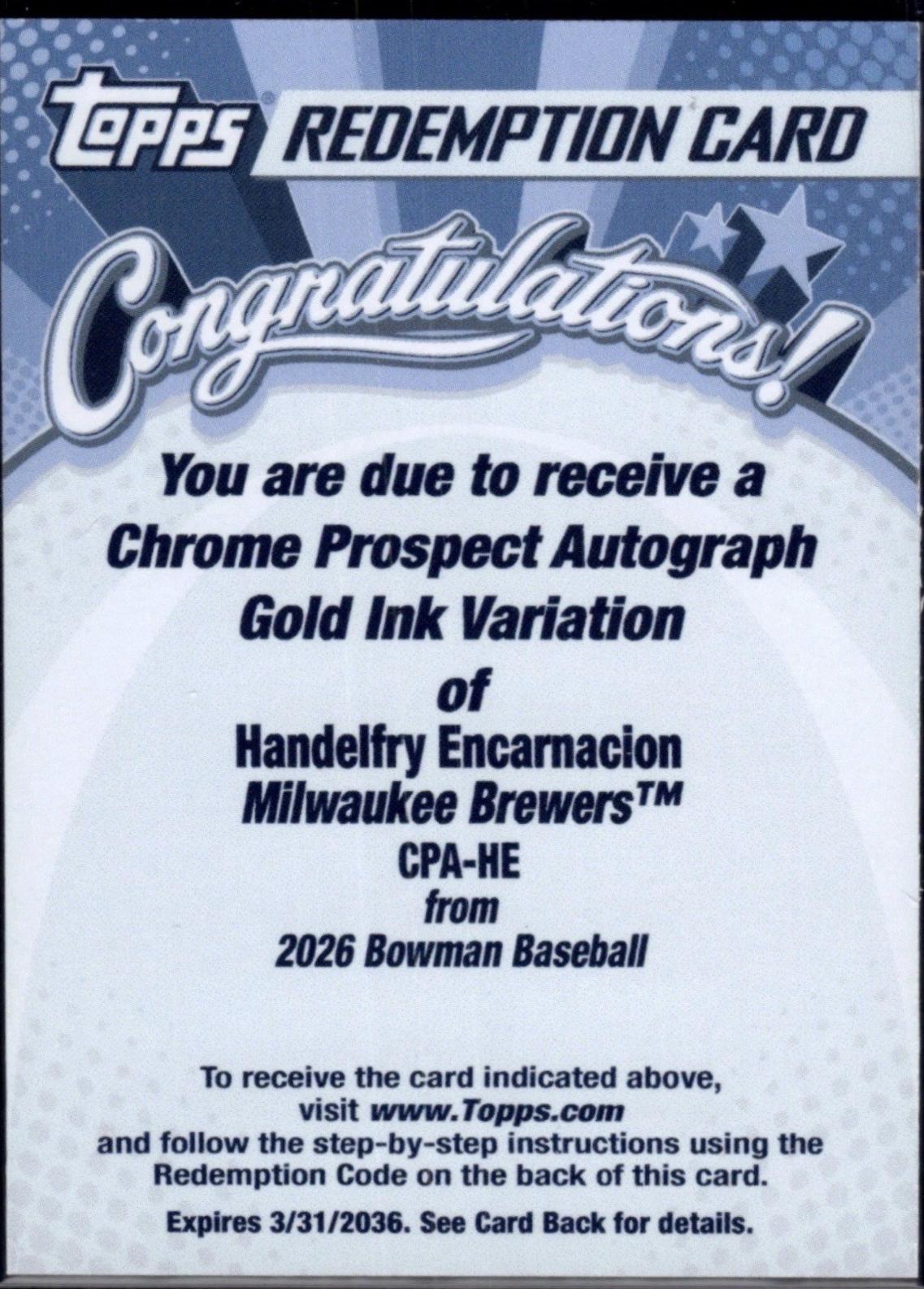 Handelfry Encarnacion [Gold Ink] #CPA-HE