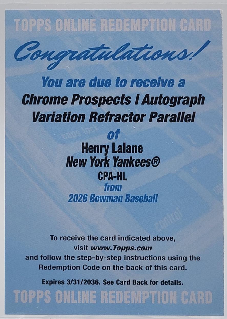 Henry Lalane [Refractor] #CPA-HL