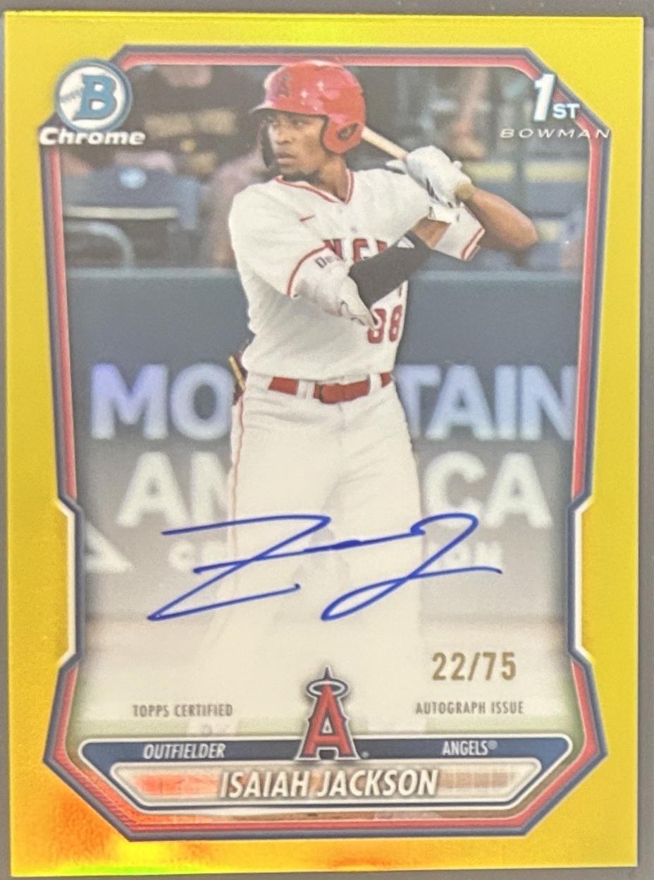 Isaiah Jackson [Yellow Refractor] #CPA-IJ