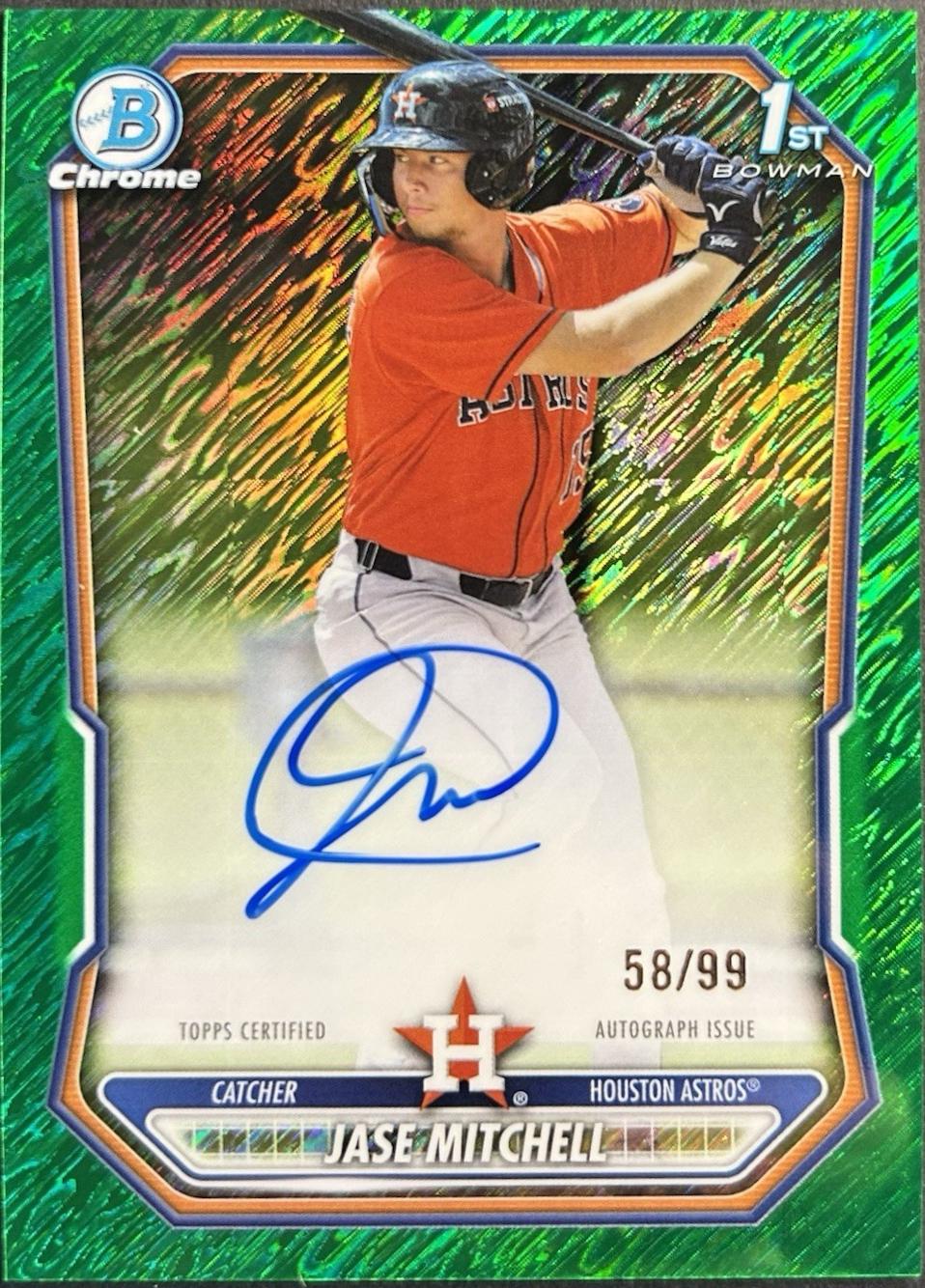 Jase Mitchell [Green Shimmer Refractor] #CPA-JM