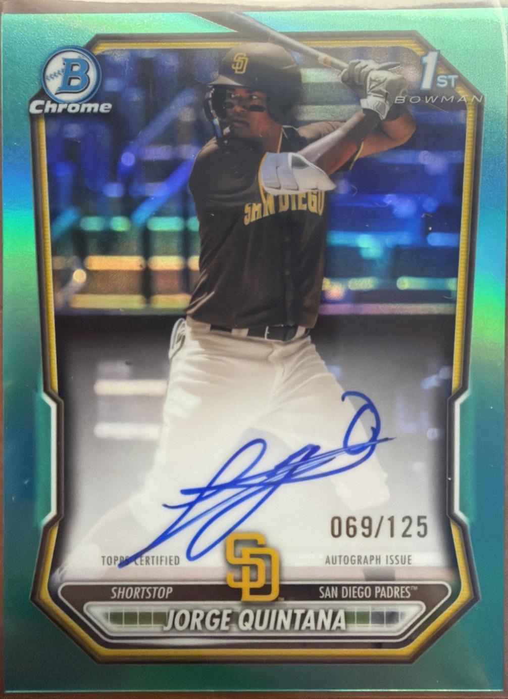 Jorge Quintana [Aqua Refractor] #CPA-JQ