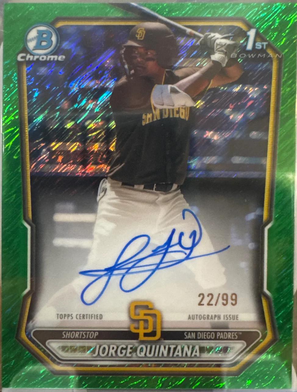Jorge Quintana [Green Shimmer Refractor] #CPA-JQ