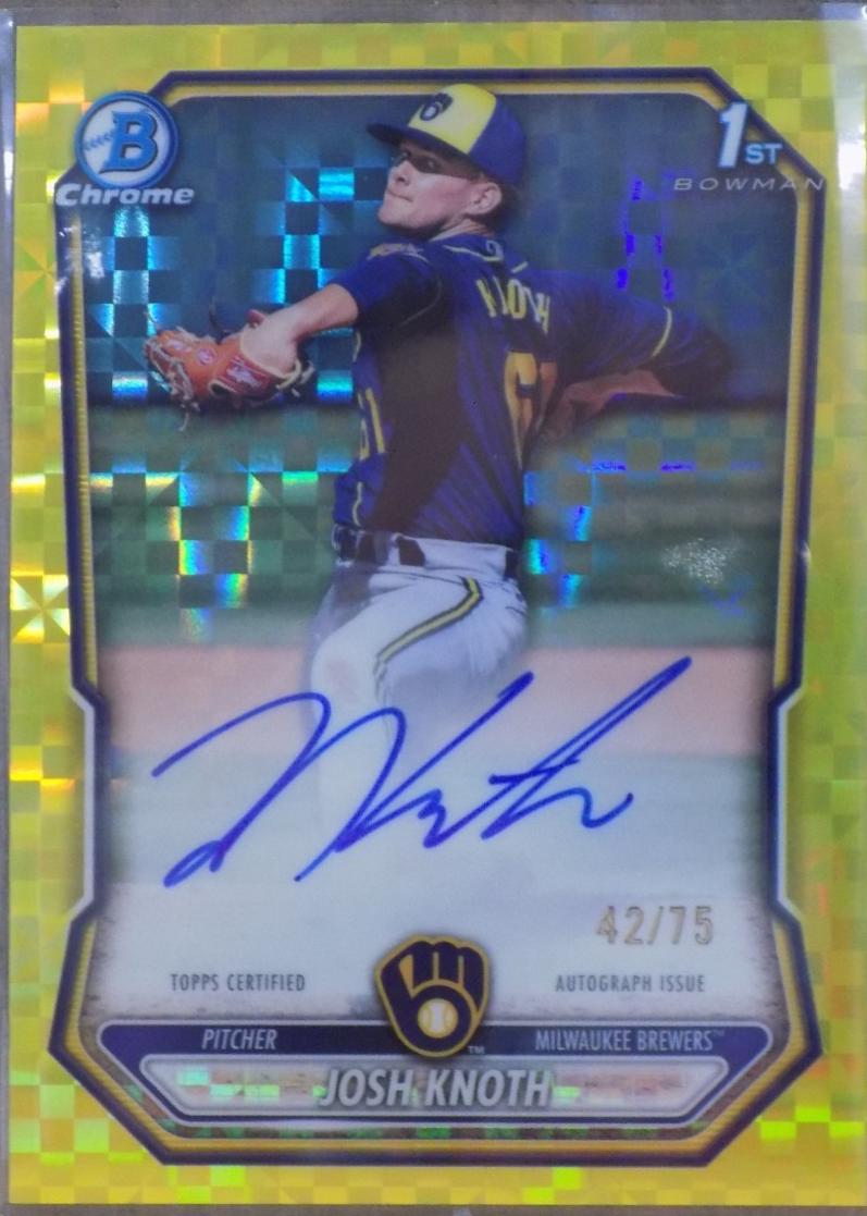 Josh Knoth [Yellow X-Fractor] #CPA-JK