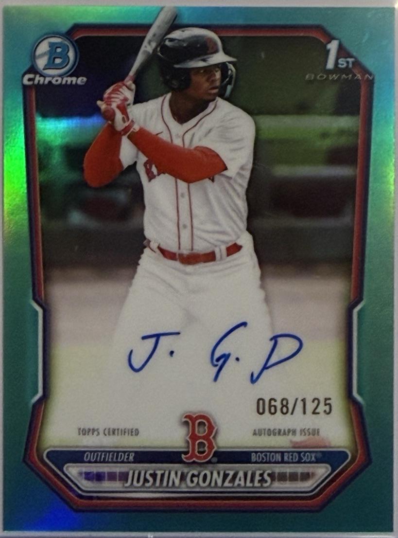 Justin Gonzales [Aqua Refractor] #CPA-JG