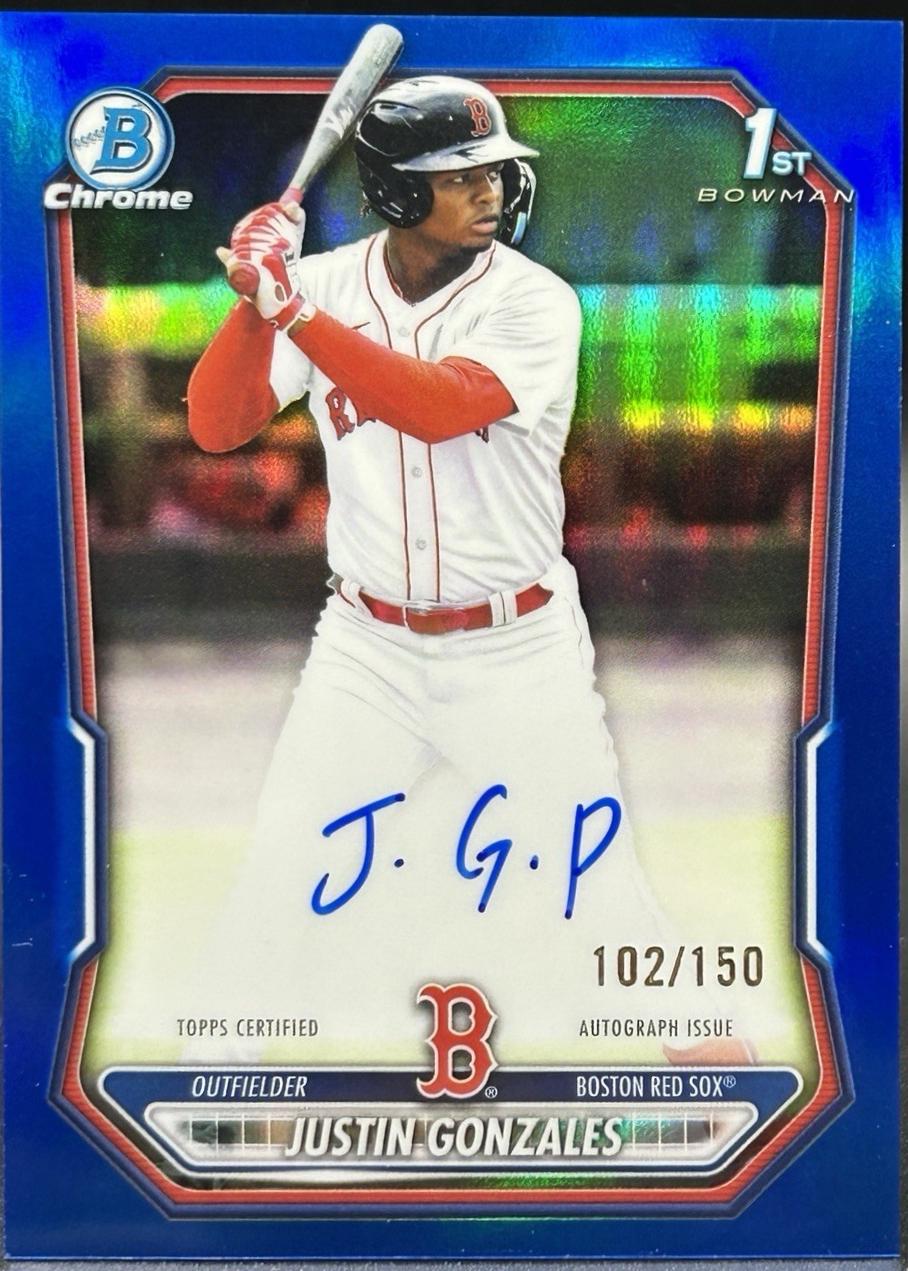 Justin Gonzales [Blue Refractor] #CPA-JG