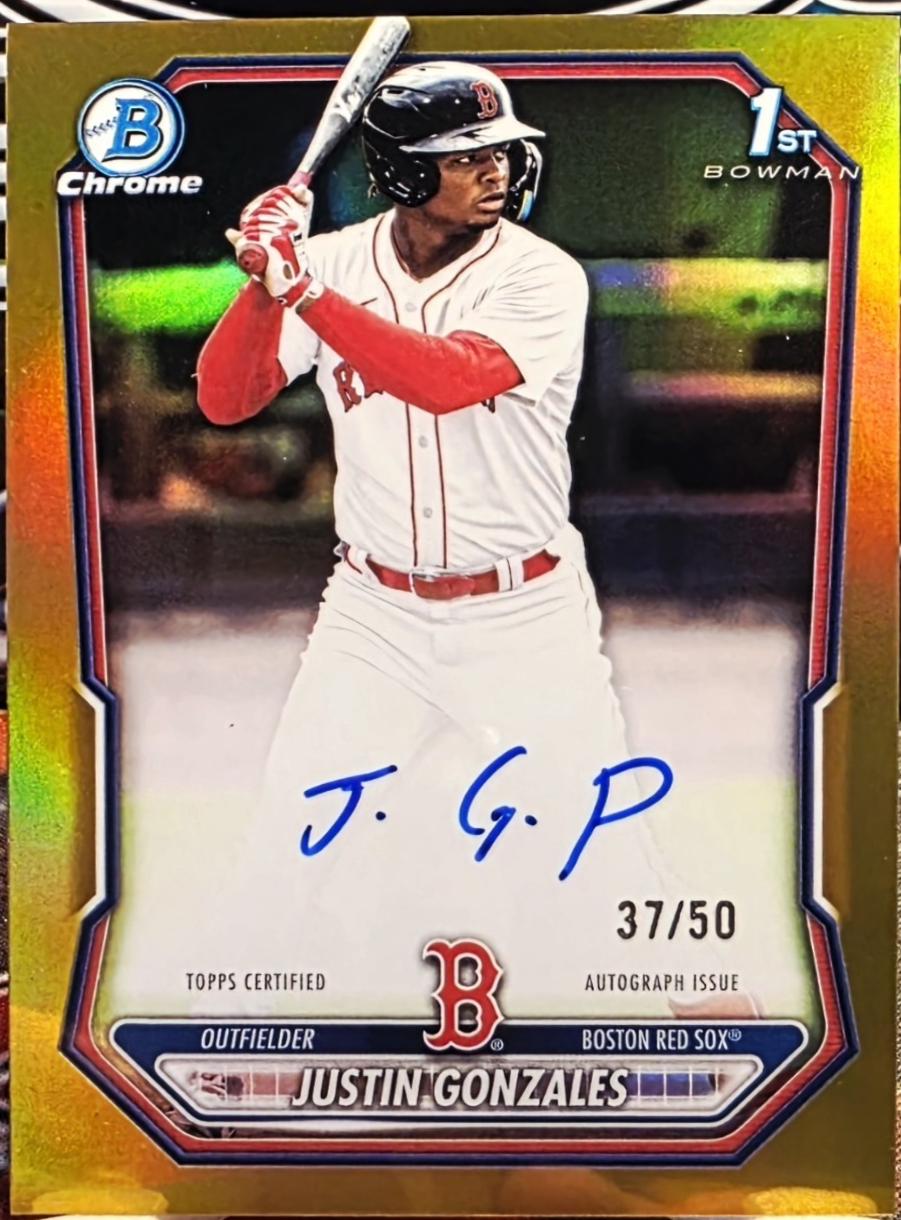 Justin Gonzales [Gold Refractor] #CPA-JG