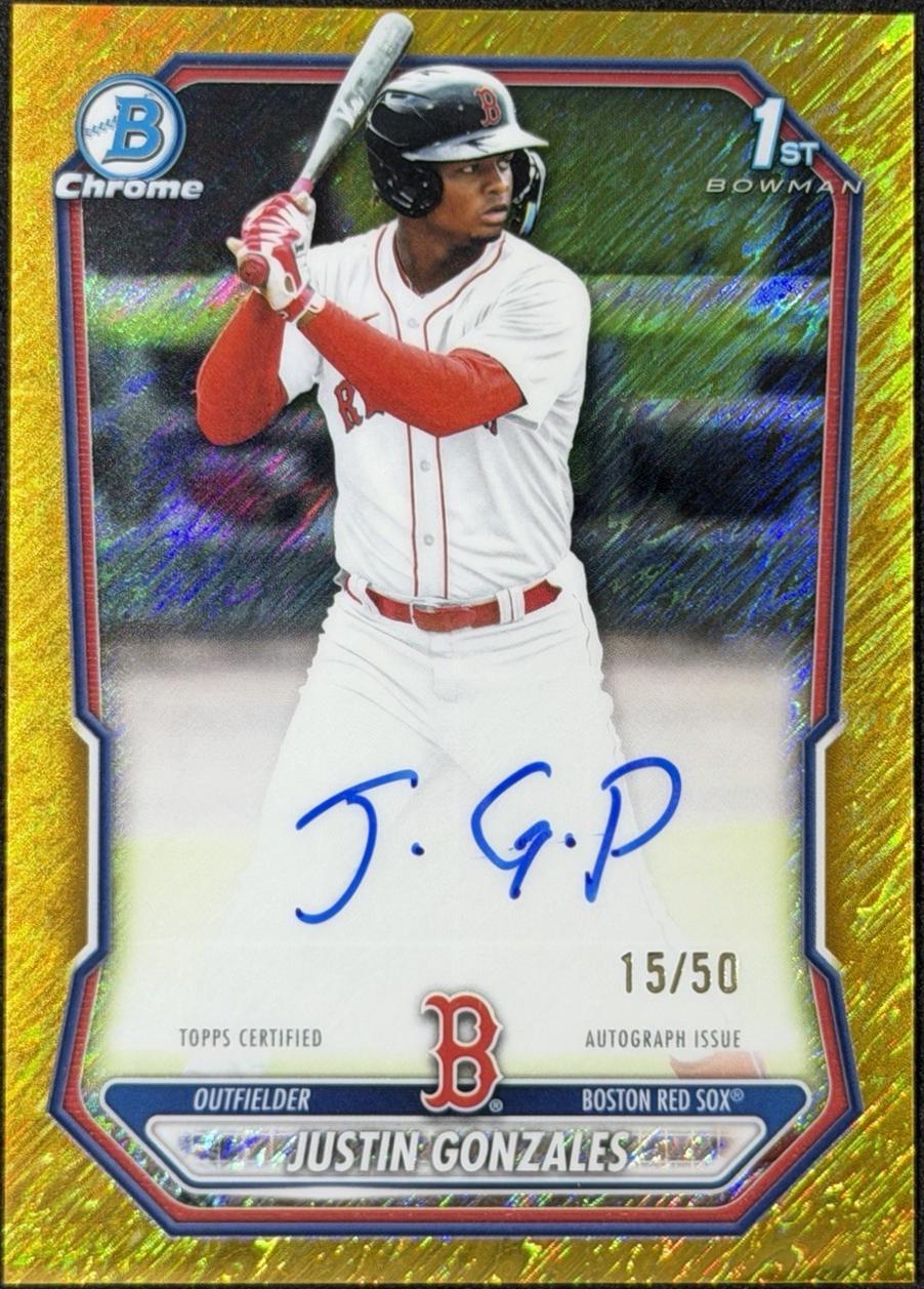 Justin Gonzales [Gold Shimmer Refractor] #CPA-JG