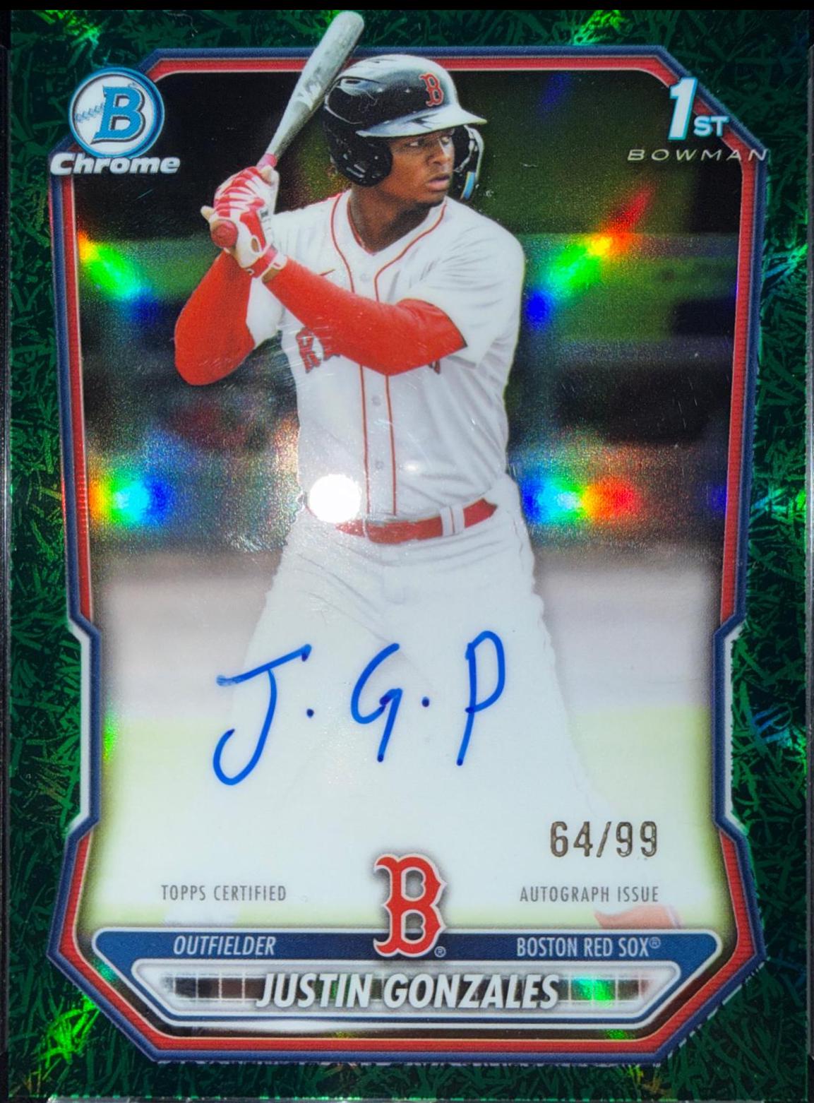 Justin Gonzales [Green Grass Refractor] #CPA-JG