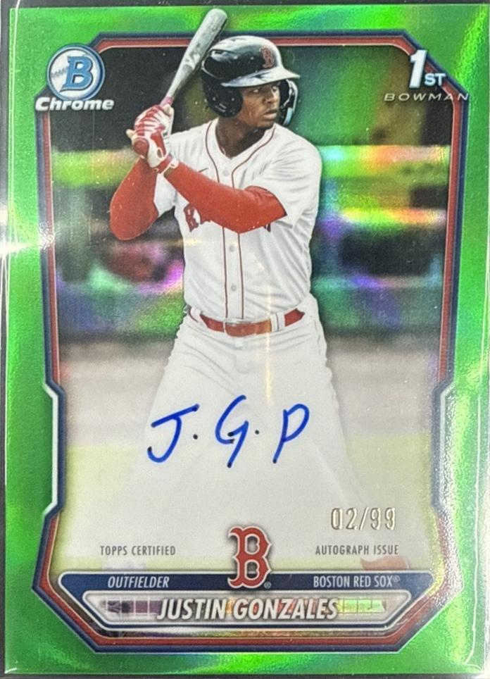 Justin Gonzales [Green Refractor] #CPA-JG