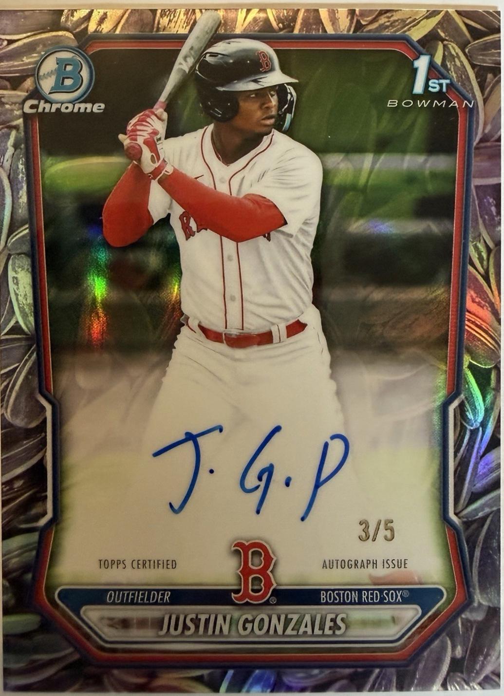 Justin Gonzales [Sunflower Seeds Refractor] #CPA-JG