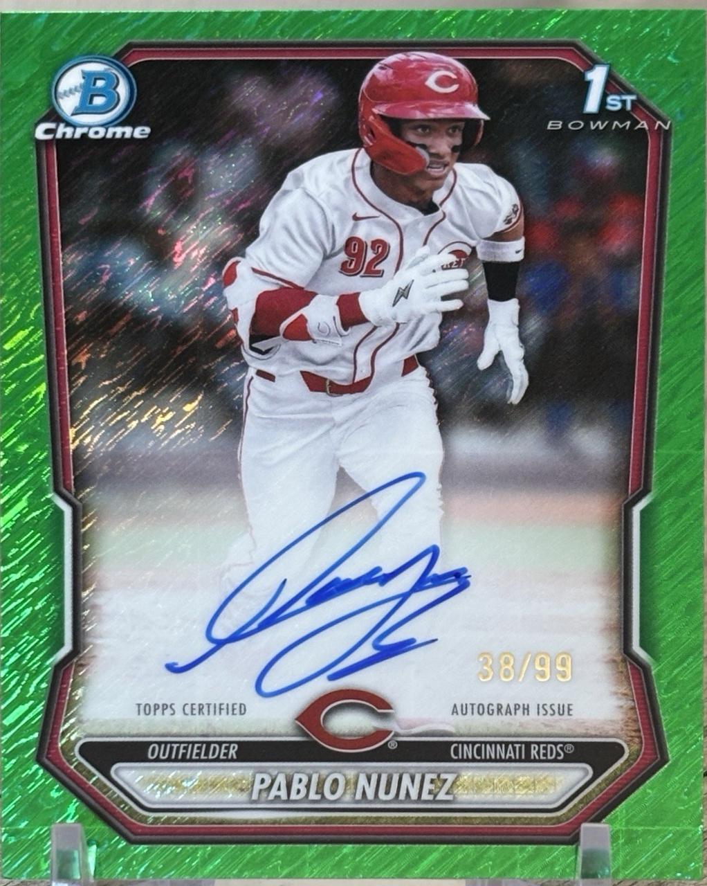 Pablo Nunez [Green Shimmer Refractor] #CPA-PN