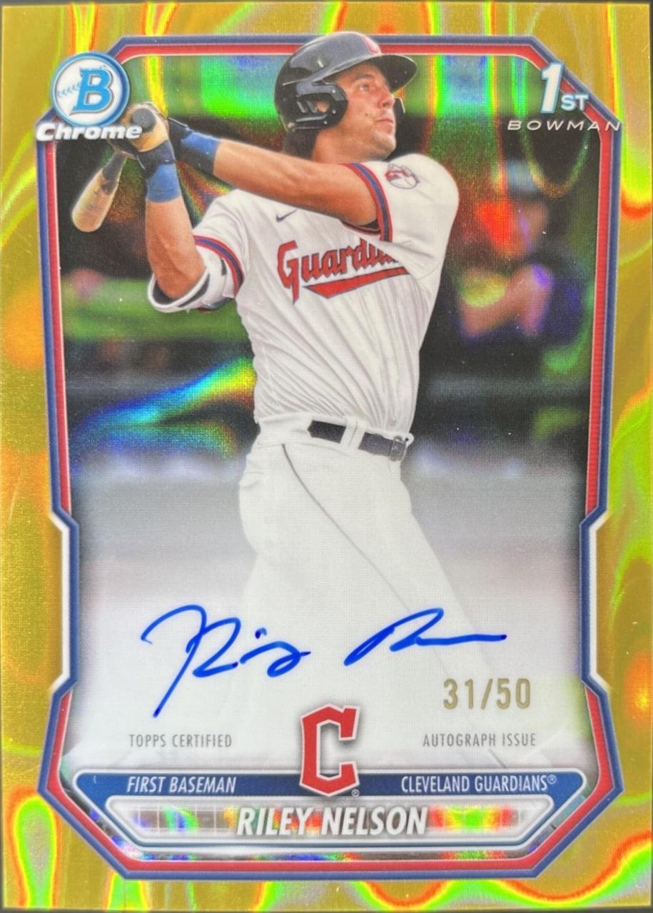 Riley Nelson [Gold Lava Refractor] #CPA-RN