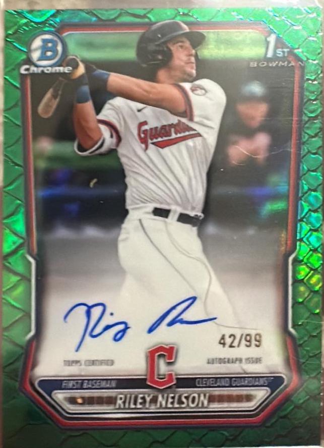 Riley Nelson [Green Reptilian Refractor] #CPA-RN