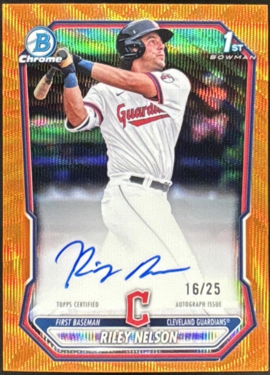 Riley Nelson [Orange Wave Refractor] #CPA-RN