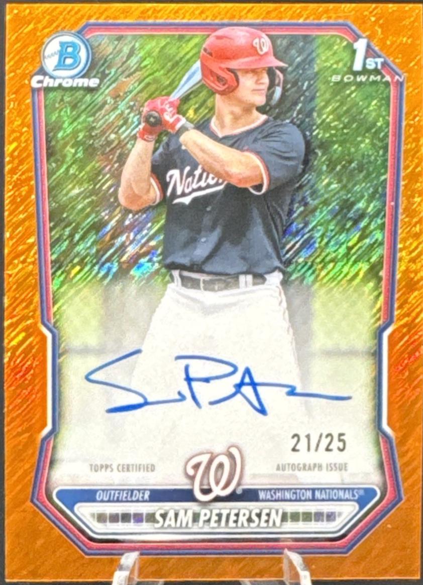 Sam Petersen [Orange Shimmer Refractor] #CPA-SP