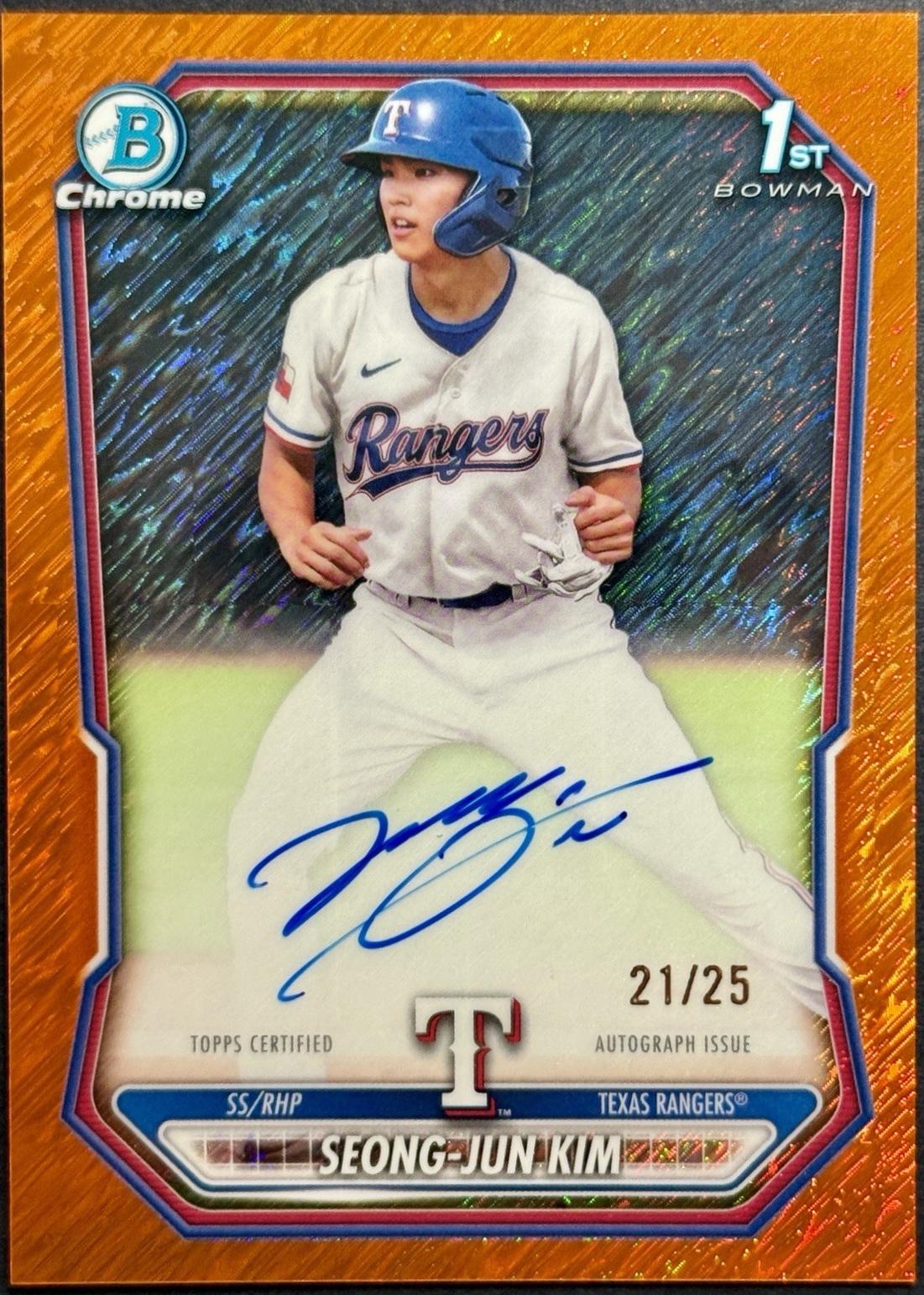 Seong-Jun Kim [Orange Shimmer Refractor] #CPA-SK