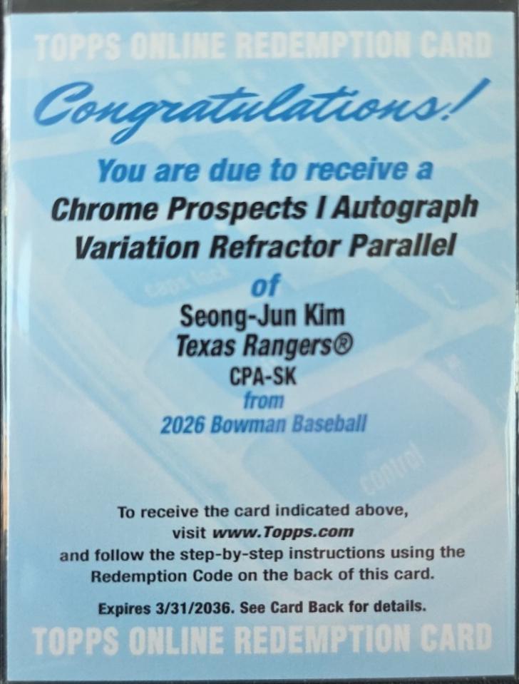 Seong-Jun Kim [Refractor] #CPA-SK