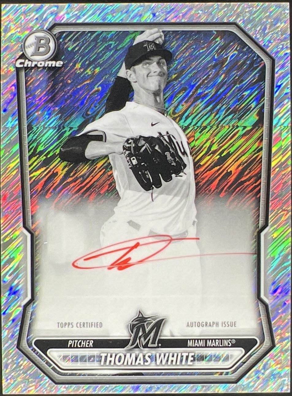 Thomas White [Black White Shimmer Refractor] #CPA-TW