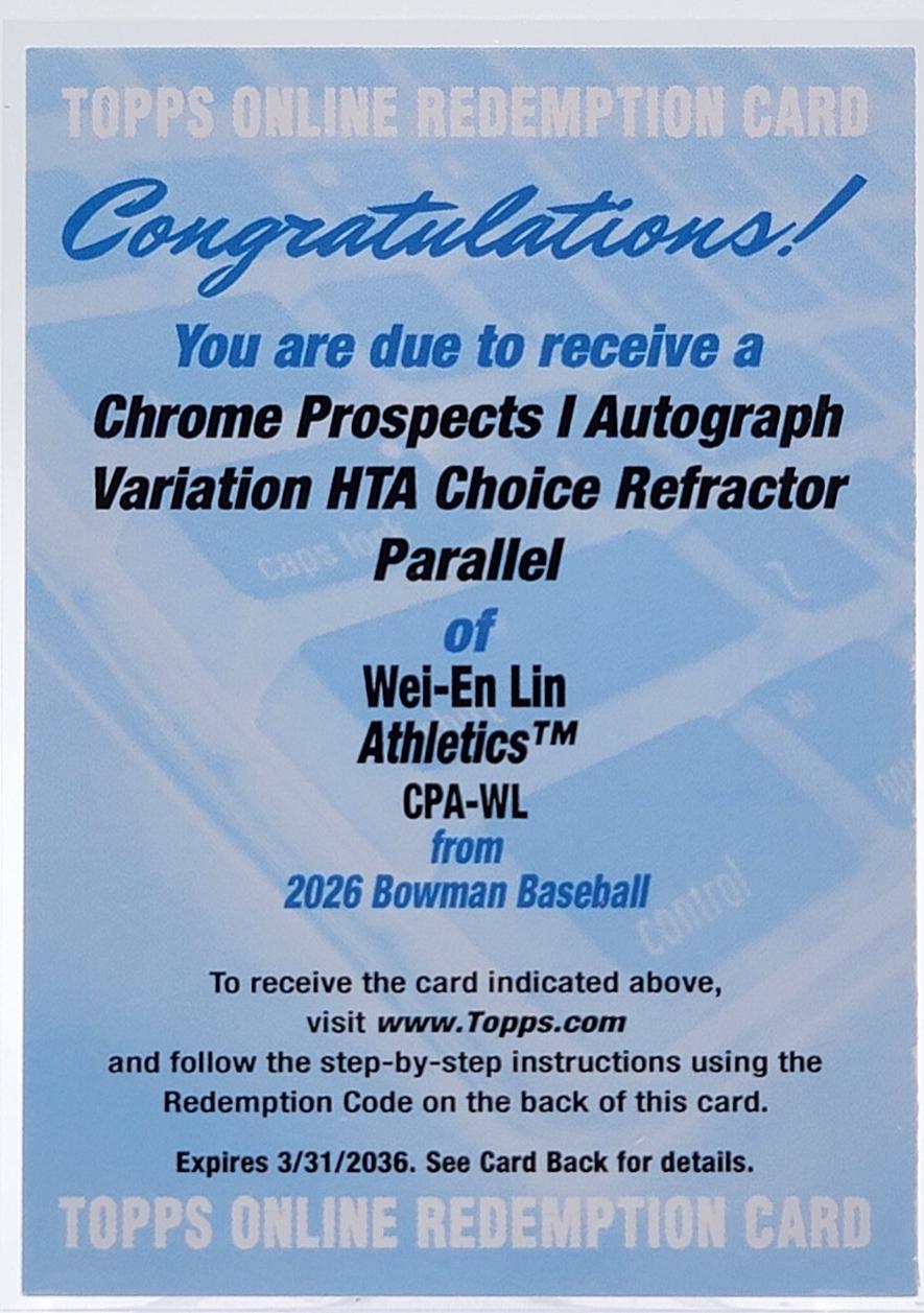 Wei-En Lin [HTA Choice] #CPA-WL