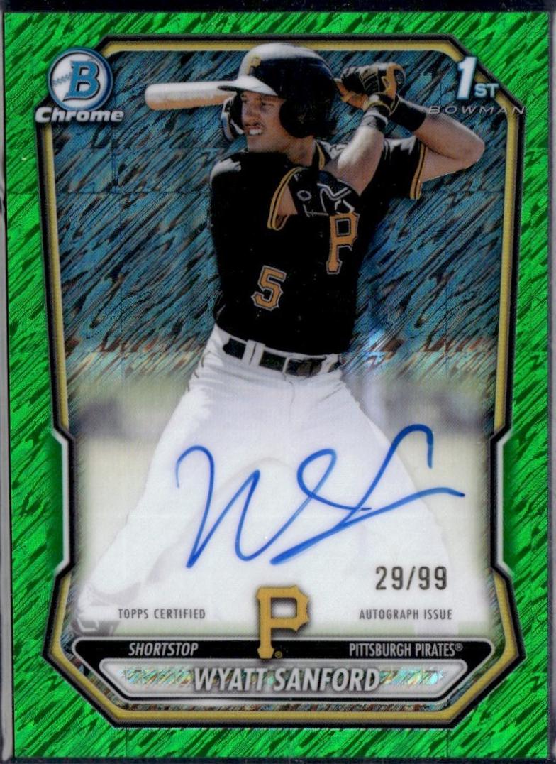 Wyatt Sanford [Green Shimmer Refractor] #CPA-WS
