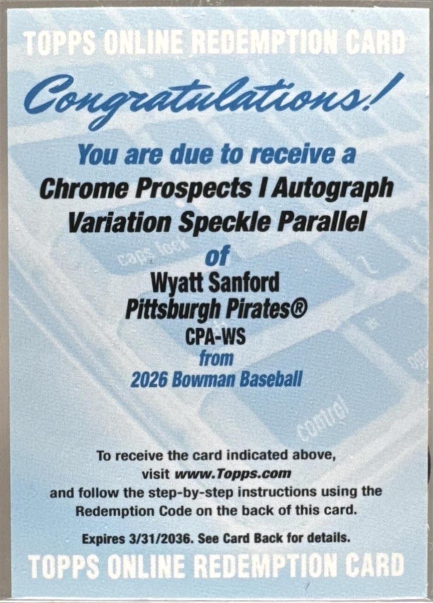 Wyatt Sanford [Speckle Refractor] #CPA-WS