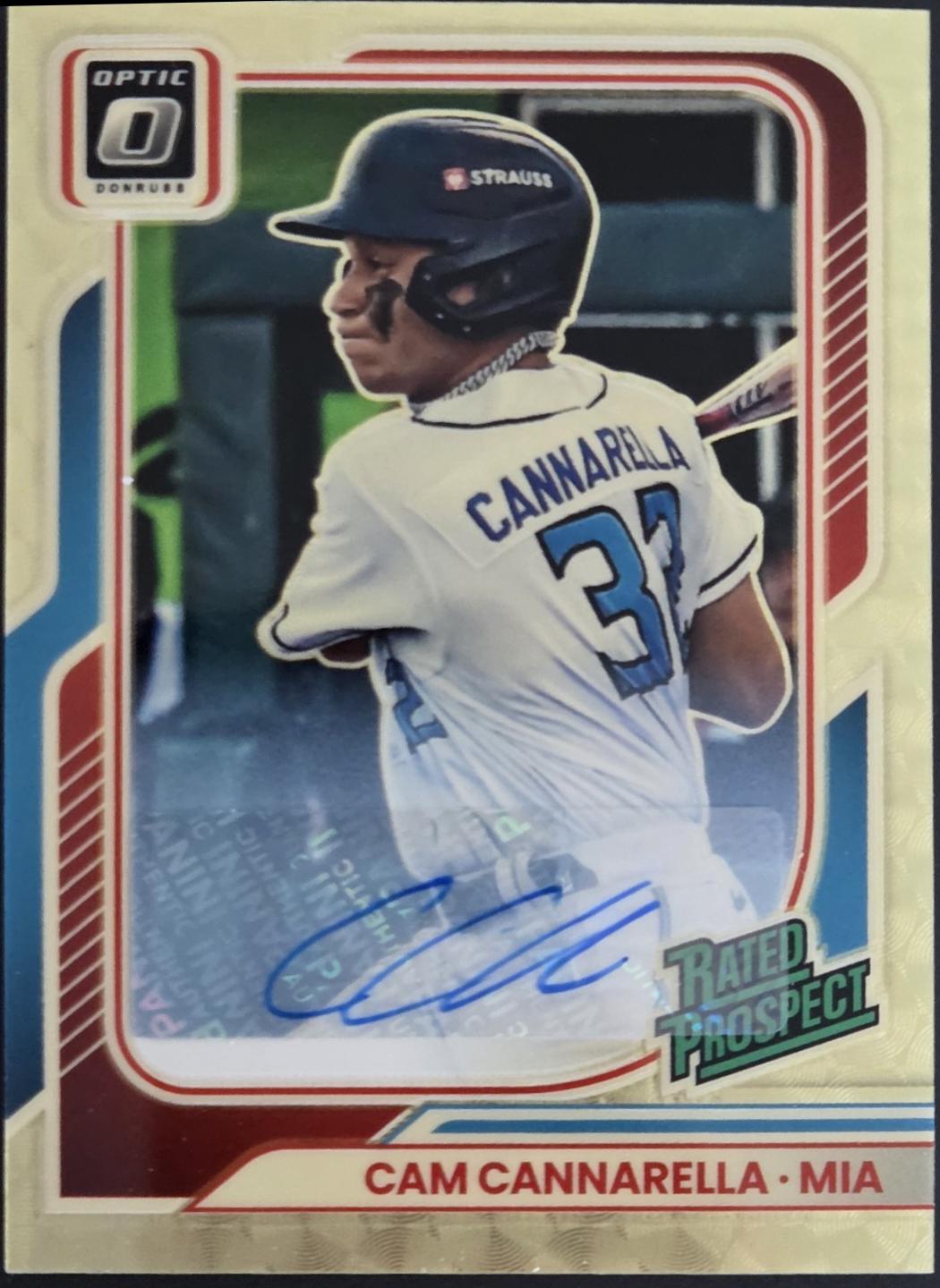 Cam Cannarella [Gold Vinyl Optic Signature] #151