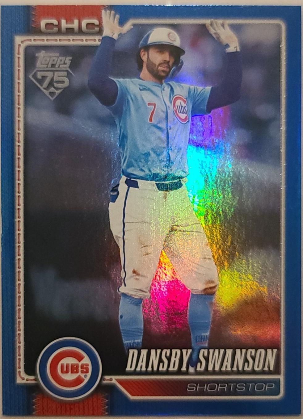 Dansby Swanson [Blue Rainbow Foil] #550