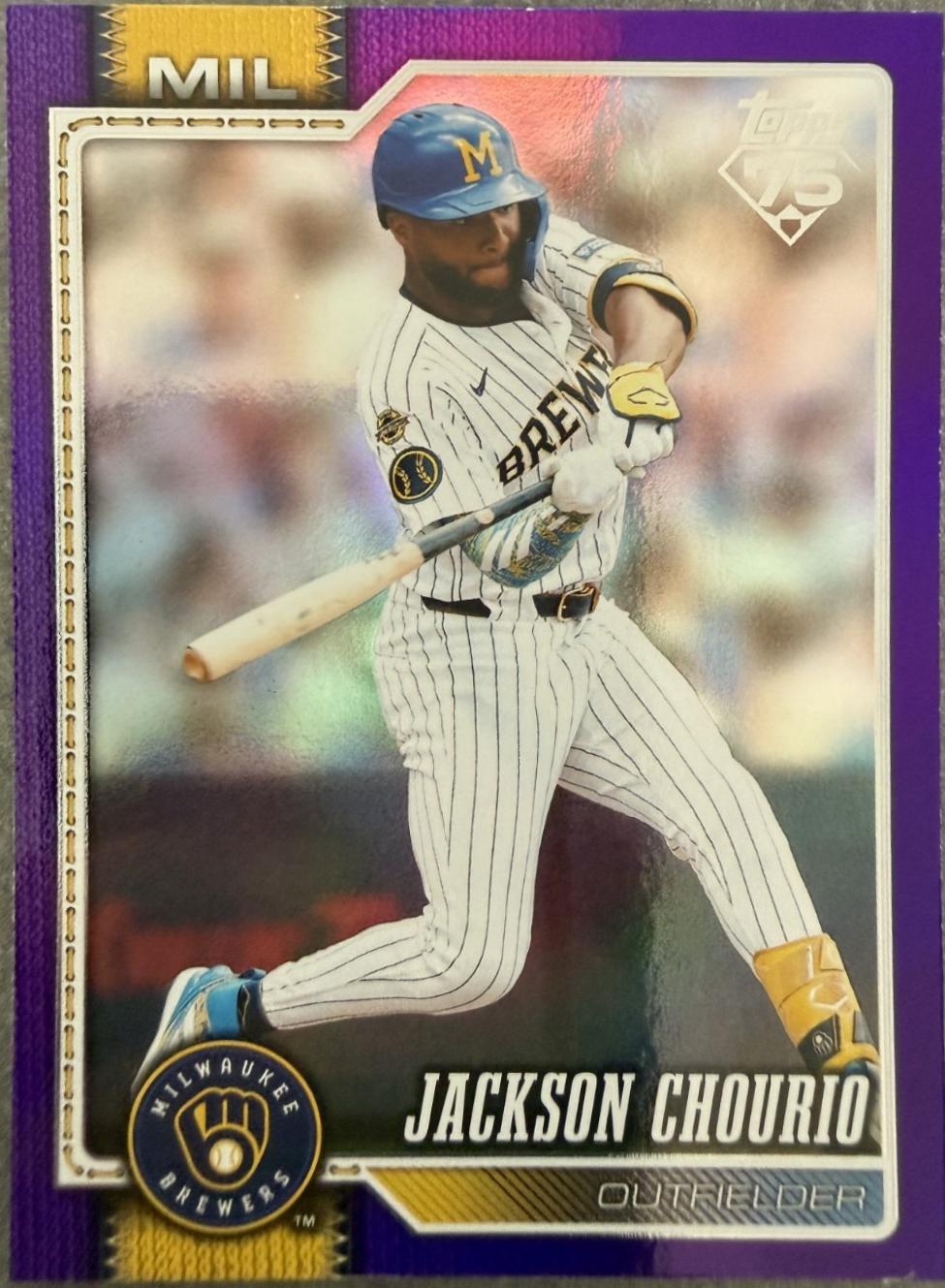 Jackson Chourio [Purple Rainbow Foil] #448
