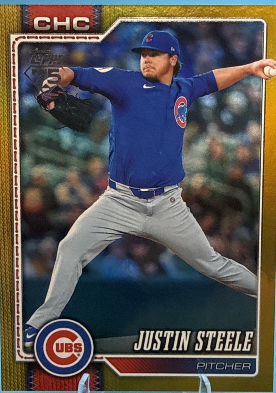 Justin Steele [Gold Rainbow Foil] #486
