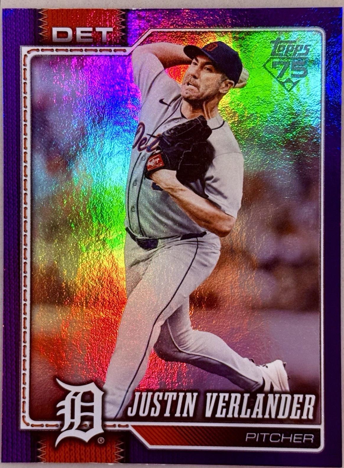 Justin Verlander [Purple Rainbow Foil] #415