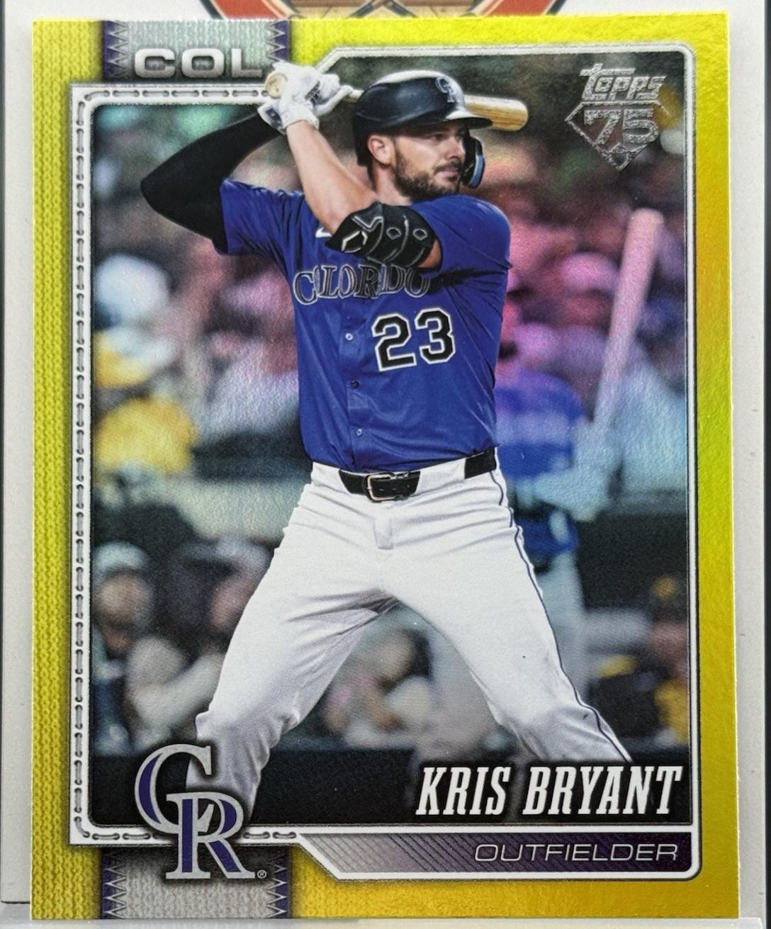 Kris Bryant [Yellow Rainbow Foil] #428