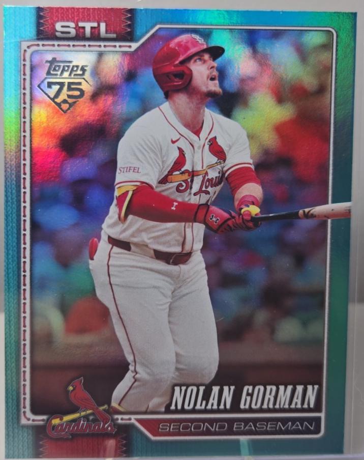Nolan Gorman [Aqua Rainbow Foil] #587