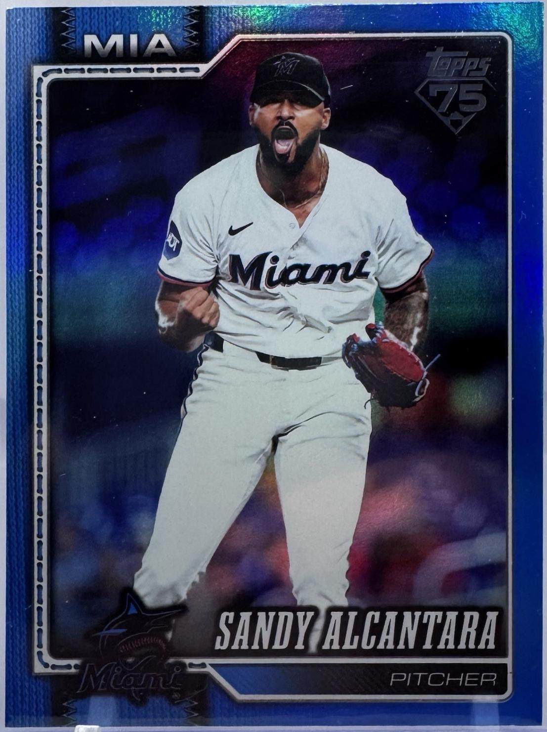 Sandy Alcantara [Blue Rainbow Foil] #449