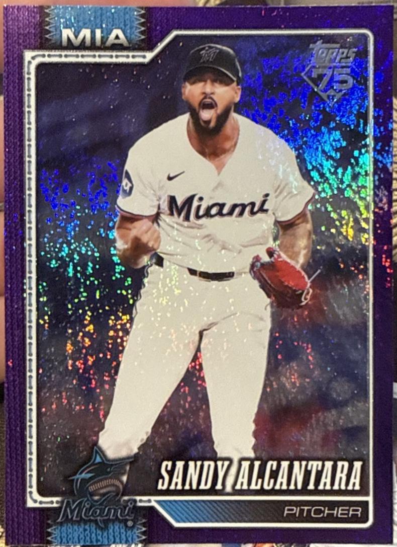 Sandy Alcantara [Purple Rainbow Foil] #449