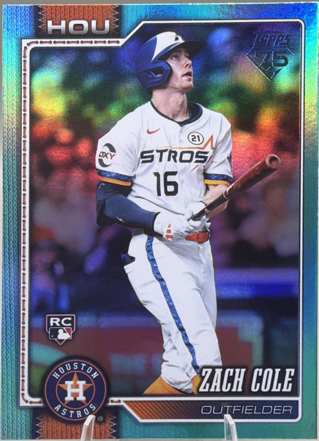 Zach Cole [Aqua Rainbow Foil] #601