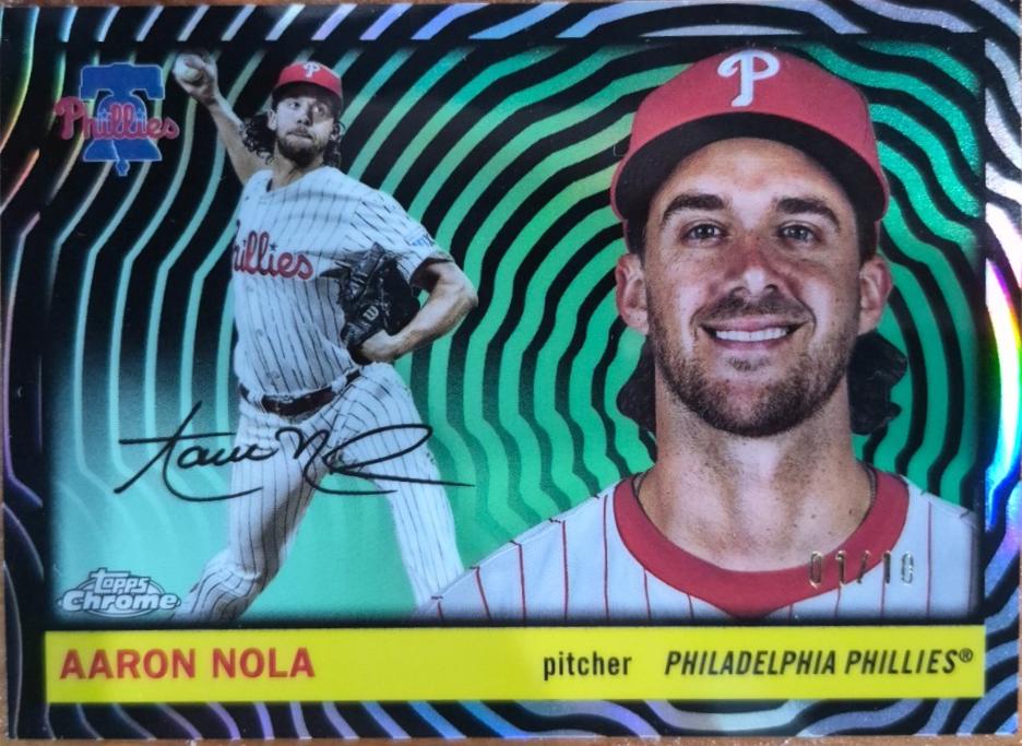 Aaron Nola [Black Vibrations Refractor] #156