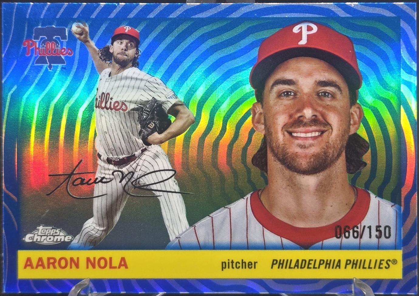 Aaron Nola [Blue Vibrations Refractor] #156