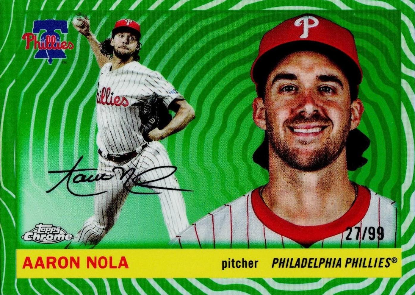 Aaron Nola [Green Vibrations Refractor] #156