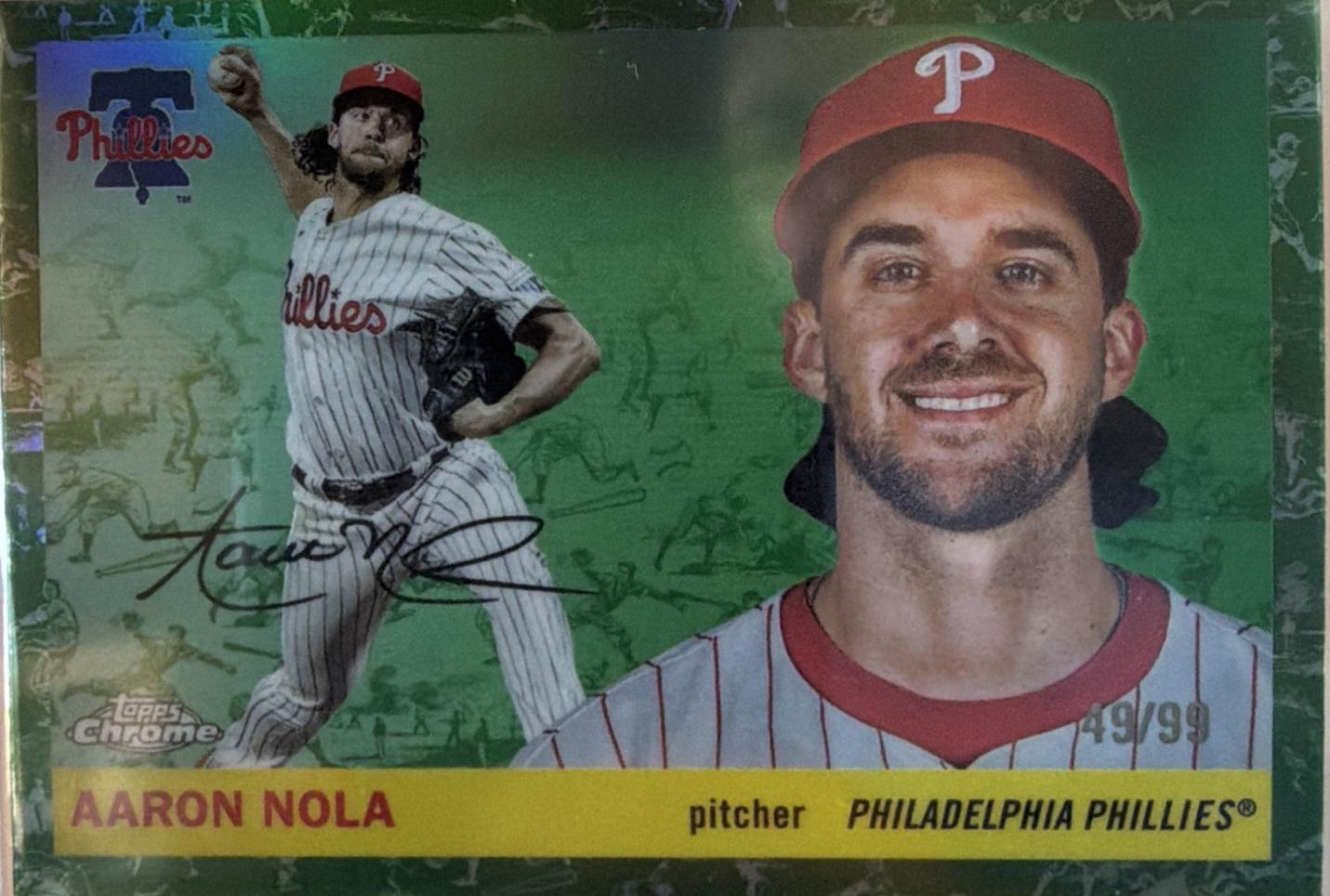 Aaron Nola [Toile Cream Gold Refractor] #156