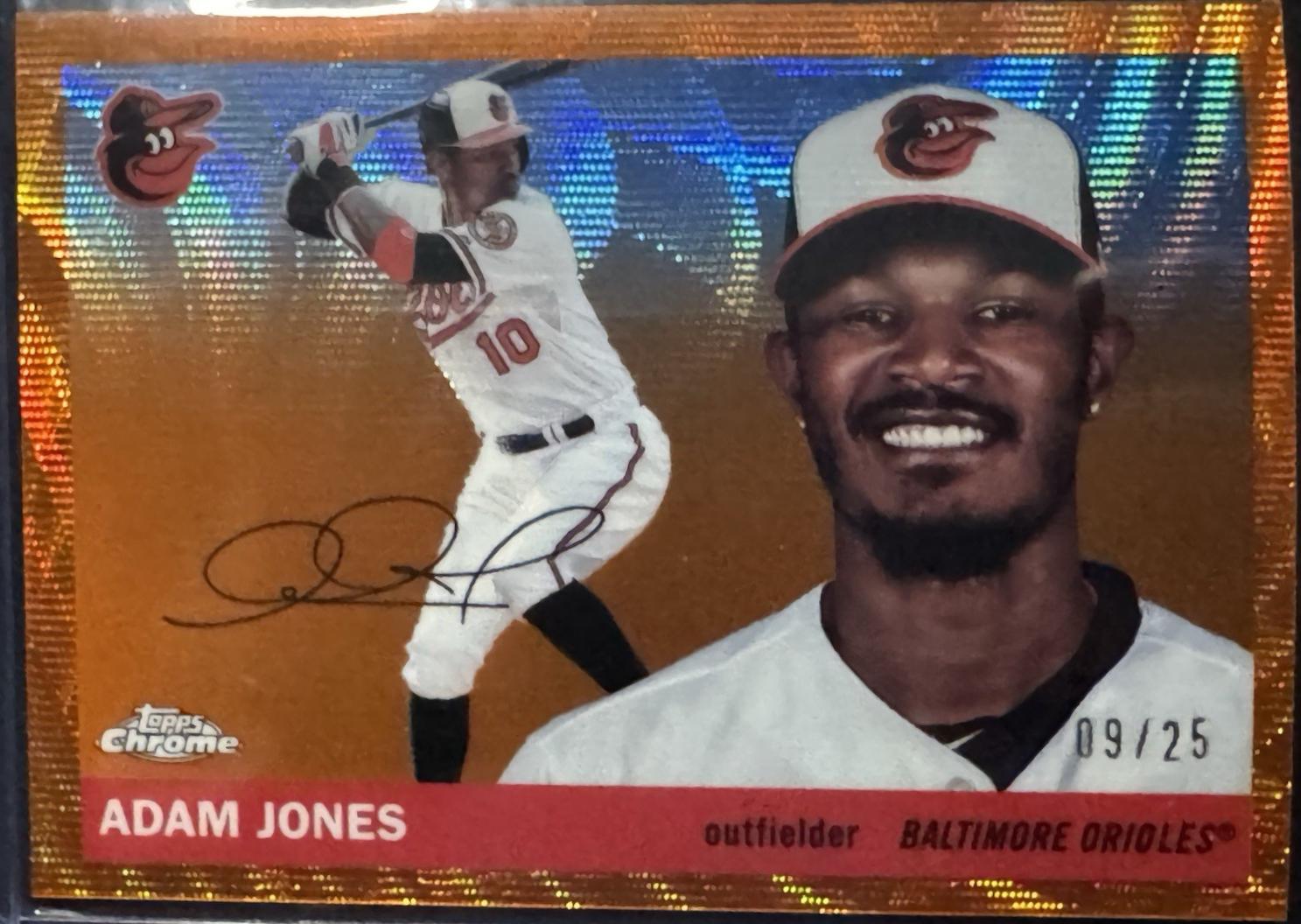 Adam Jones [Toile White Orange Refractor] #343