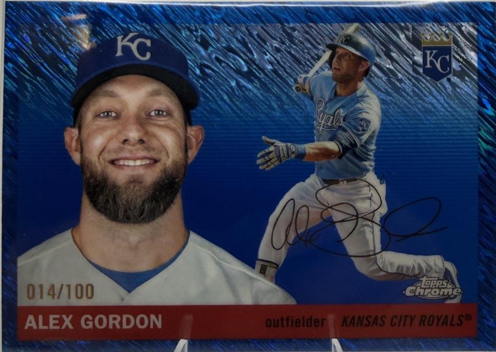 Alex Gordon [Blue Shimmer Refractor] #419
