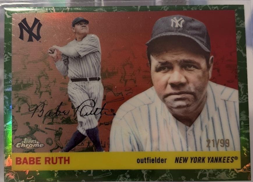 Babe Ruth [Toile White Green Refractor] #418