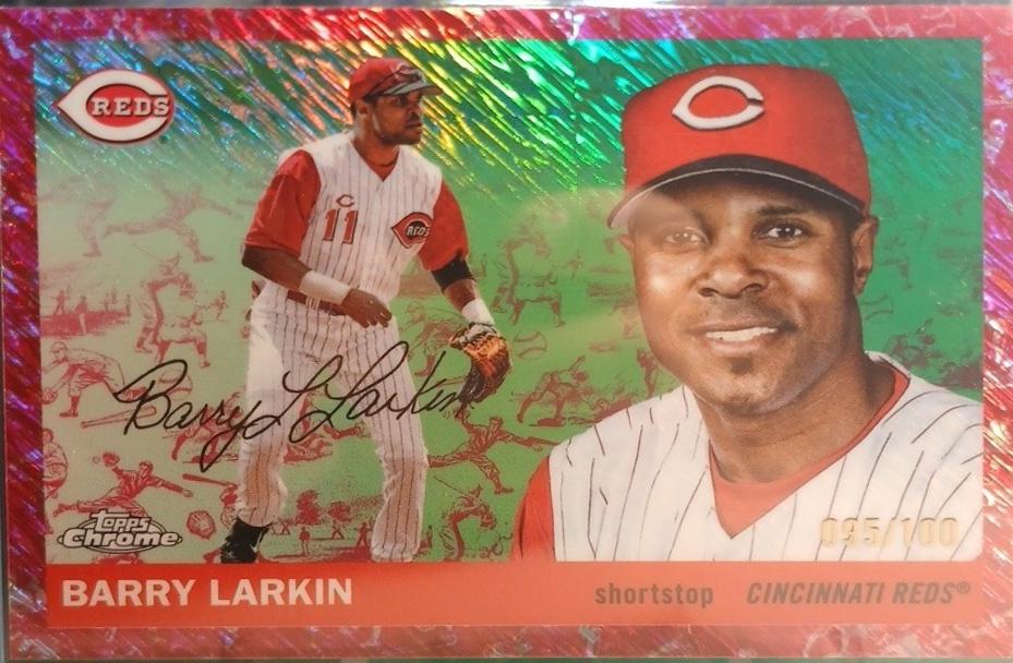 Barry Larkin [Blue Shimmer Refractor] #451