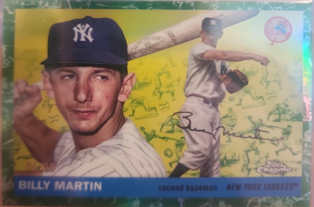 Billy Martin [Toile White Green Refractor] #444