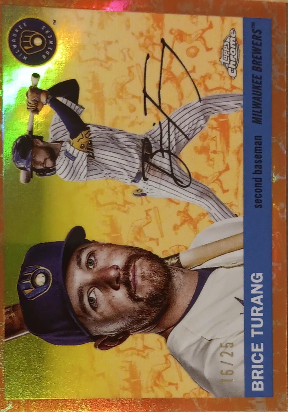 Brice Turang [Toile White Orange Refractor] #119