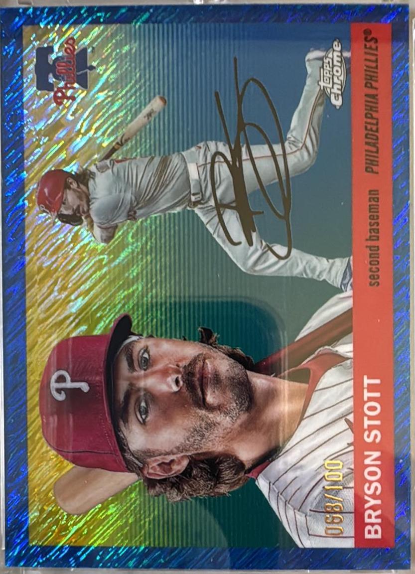 Bryson Stott [Blue Shimmer Refractor] #145