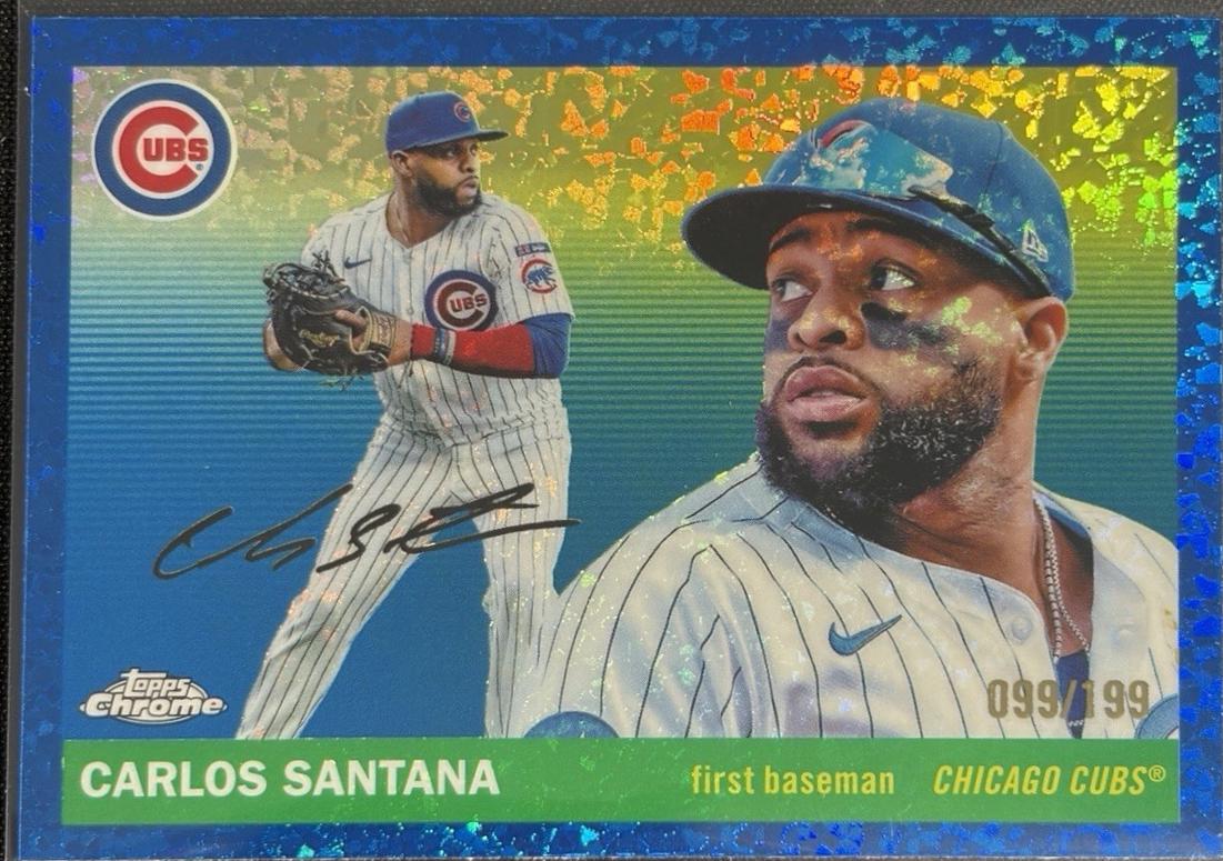 Carlos Santana [Blue Mini-Diamond Refractor] #93