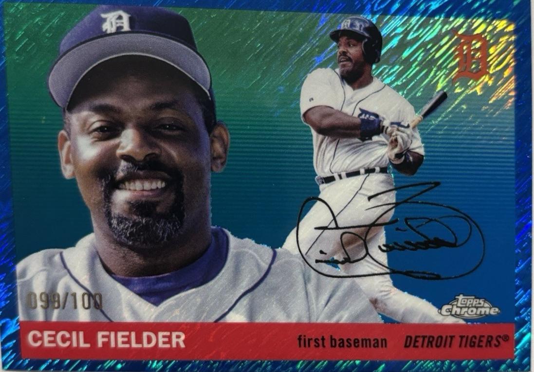 Cecil Fielder [Blue Vibrations Refractor] #440