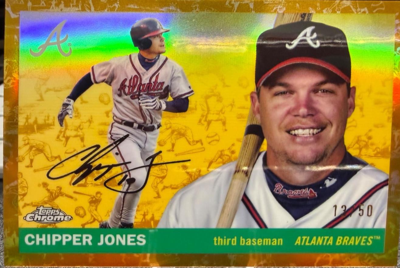 Chipper Jones [Toile Cream Gold Refractor] #374